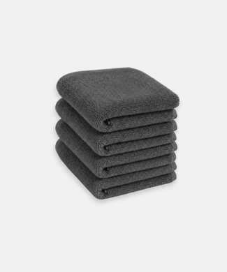 Guest towel zero-twist cotton 30x30 cm (4 pcs) | Anthracite